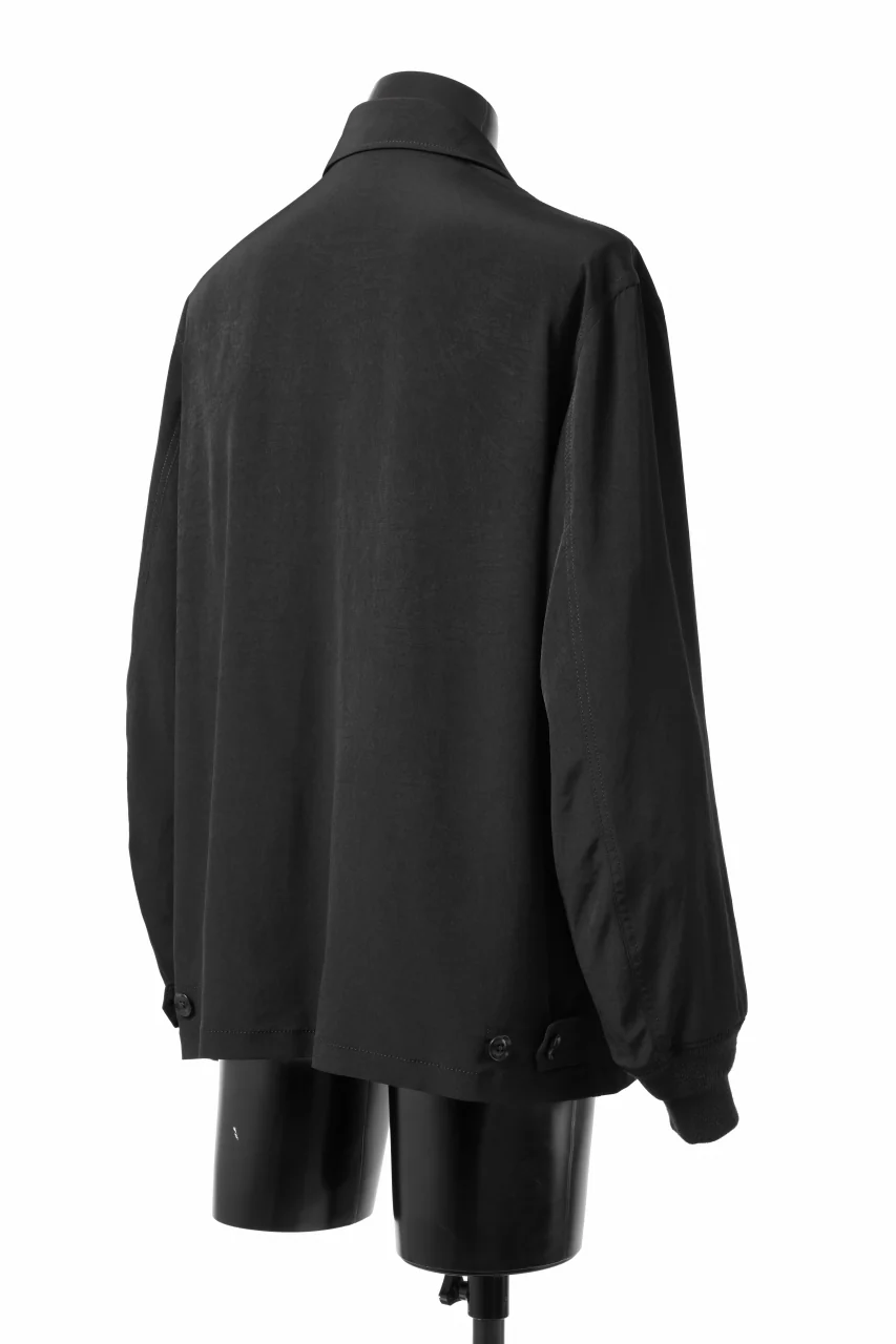 Y's BANG ON! No.193 CREPE DE CHINE PATCHED BLOUSON (BLACK) - Image 7