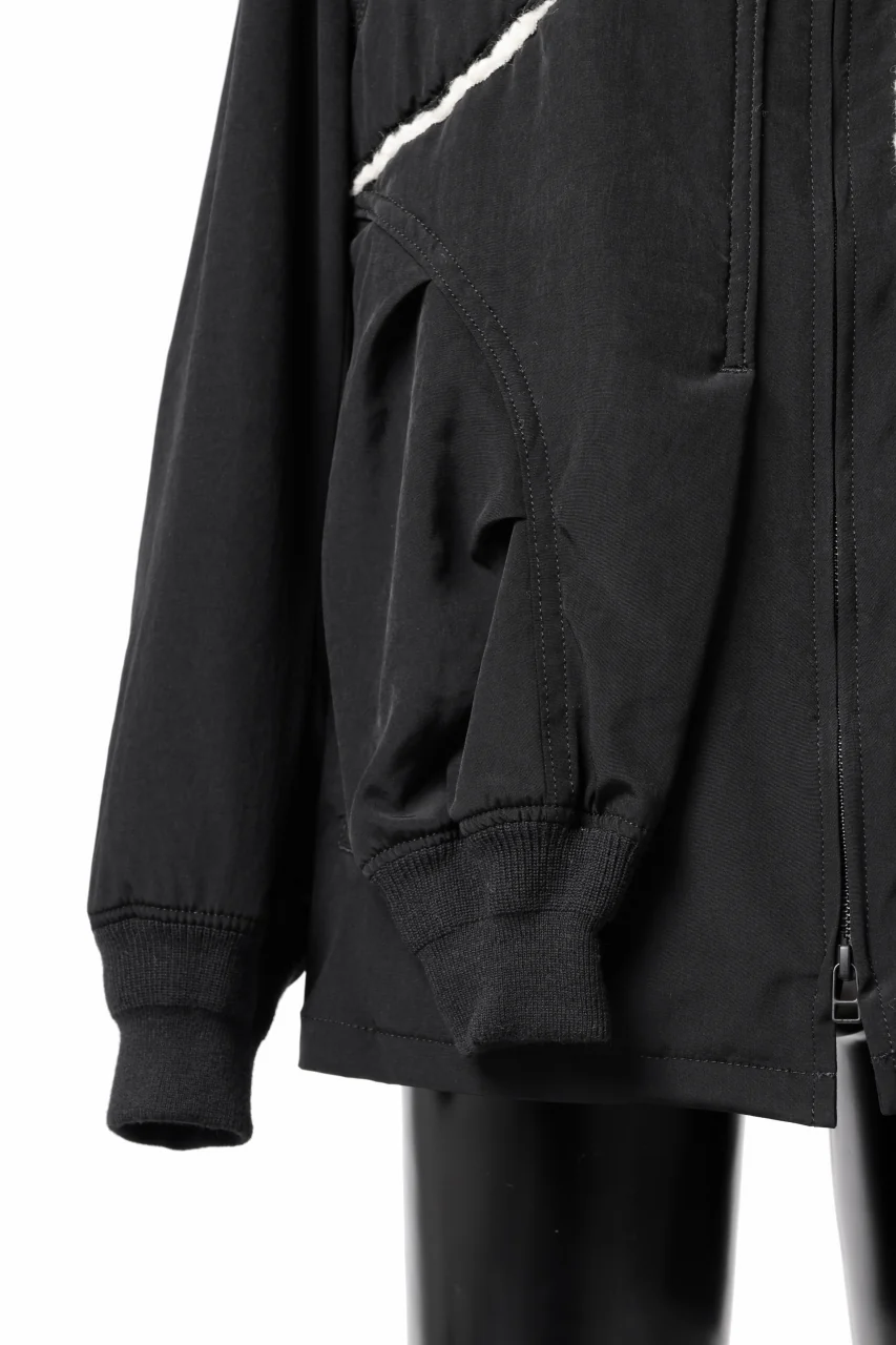 Y's BANG ON! No.193 CREPE DE CHINE PATCHED BLOUSON (BLACK) - Image 9