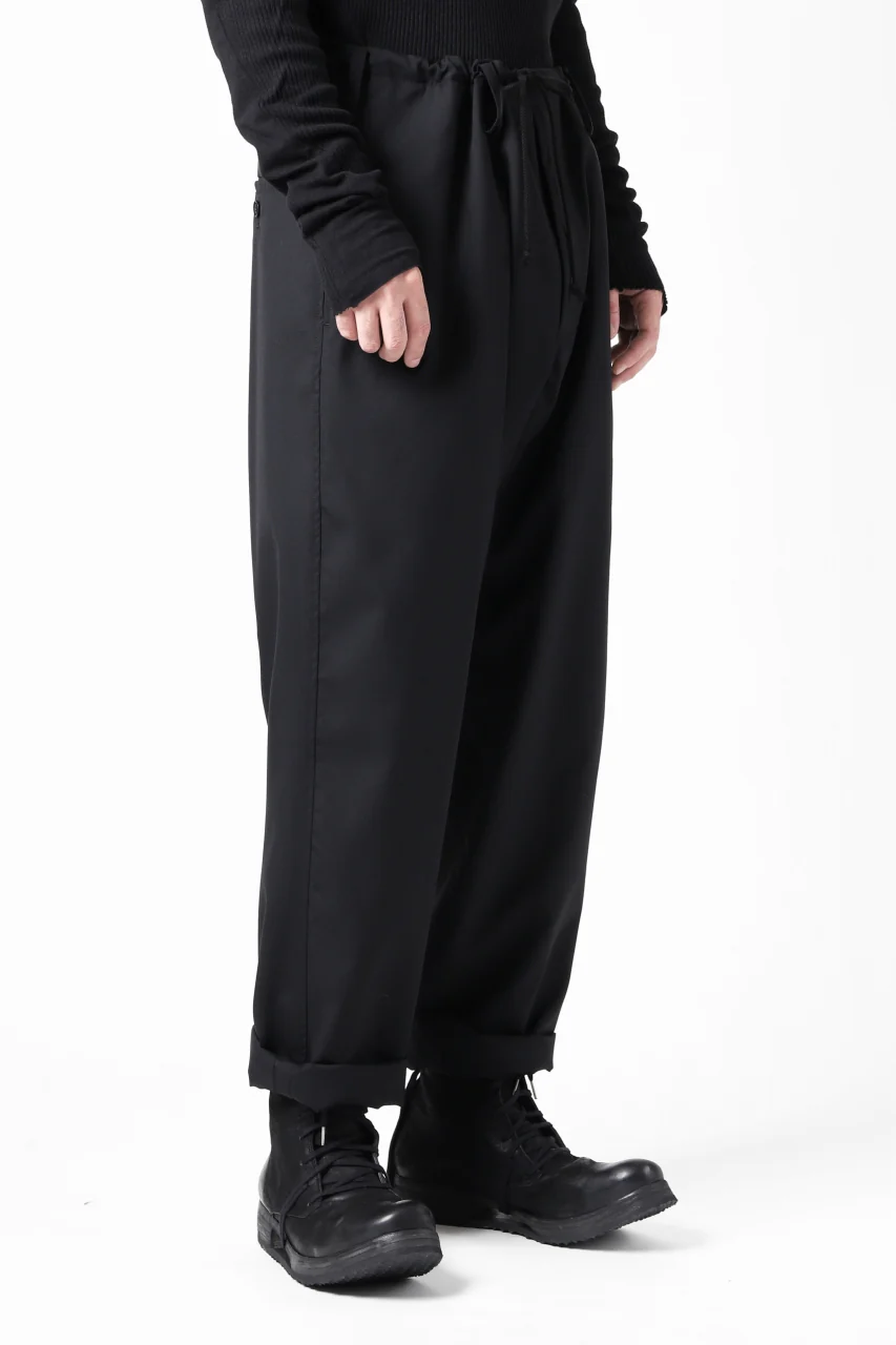 Y's BANG ON! No.7 WAIST STRING WOOL TROPICAL PANTS (BLACK) - Image 13