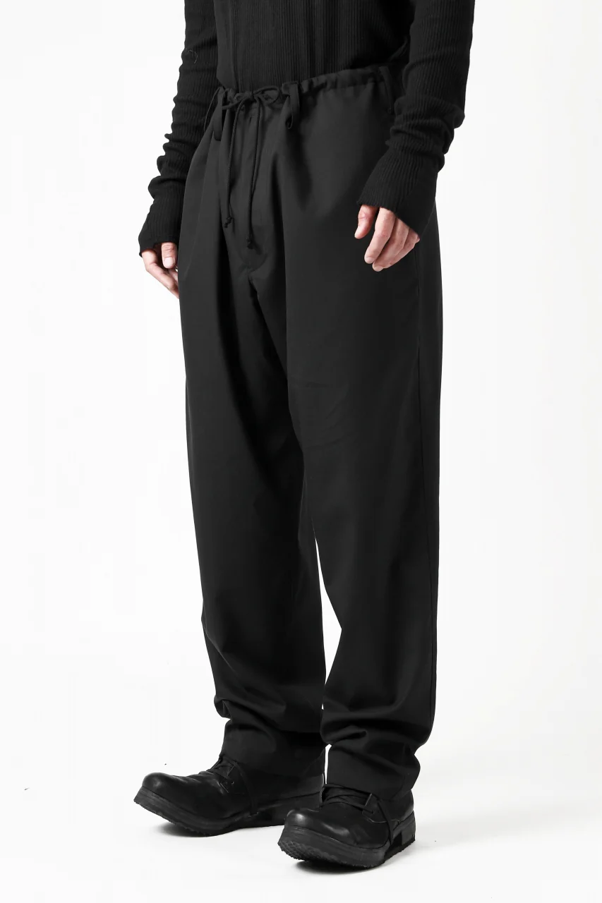 Y's BANG ON! No.7 WAIST STRING WOOL TROPICAL PANTS (BLACK) - Image 14