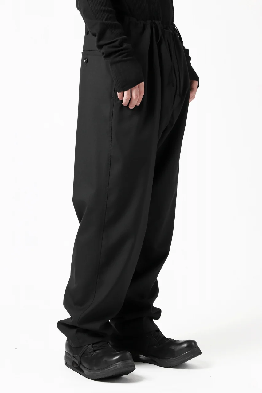Y's BANG ON! No.7 WAIST STRING WOOL TROPICAL PANTS (BLACK) - Image 16