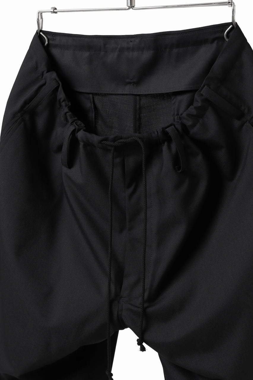 Y's BANG ON! No.7 WAIST STRING WOOL TROPICAL PANTS (BLACK) - Image 24