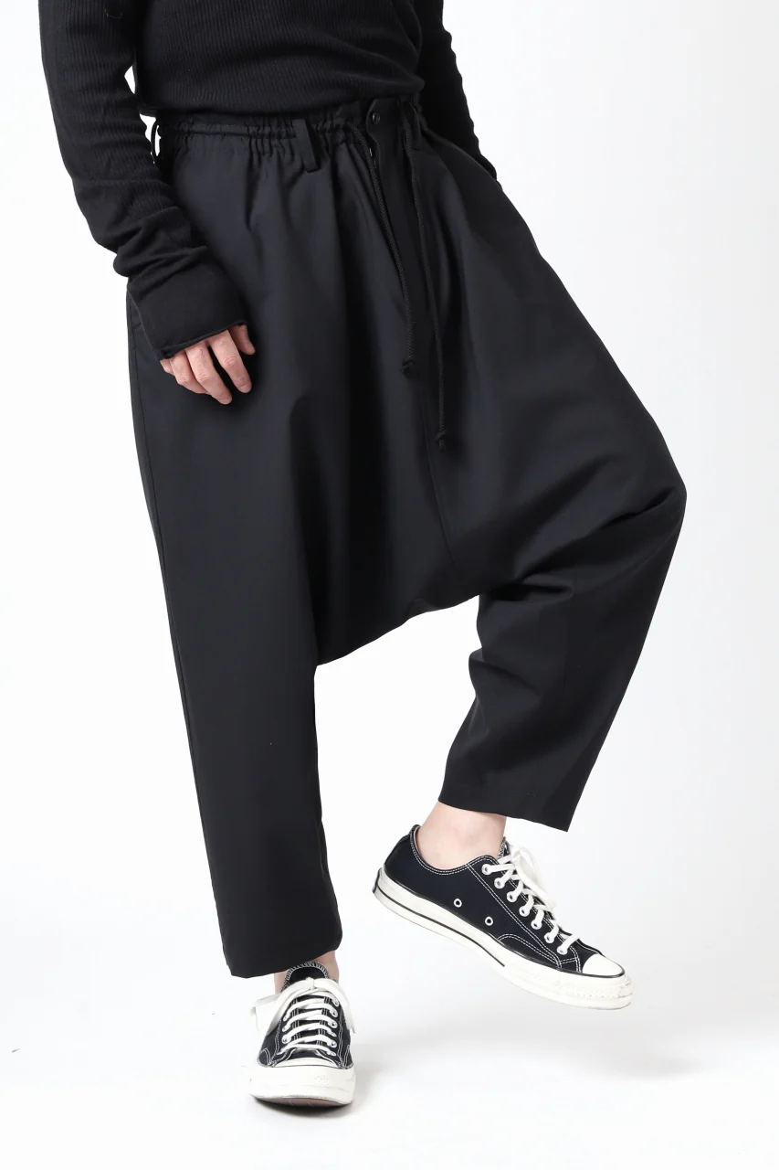 Y's BANG ON! No.9 SAROUEL WOOL TROPICAL PANTS (BLACK) - Image 10