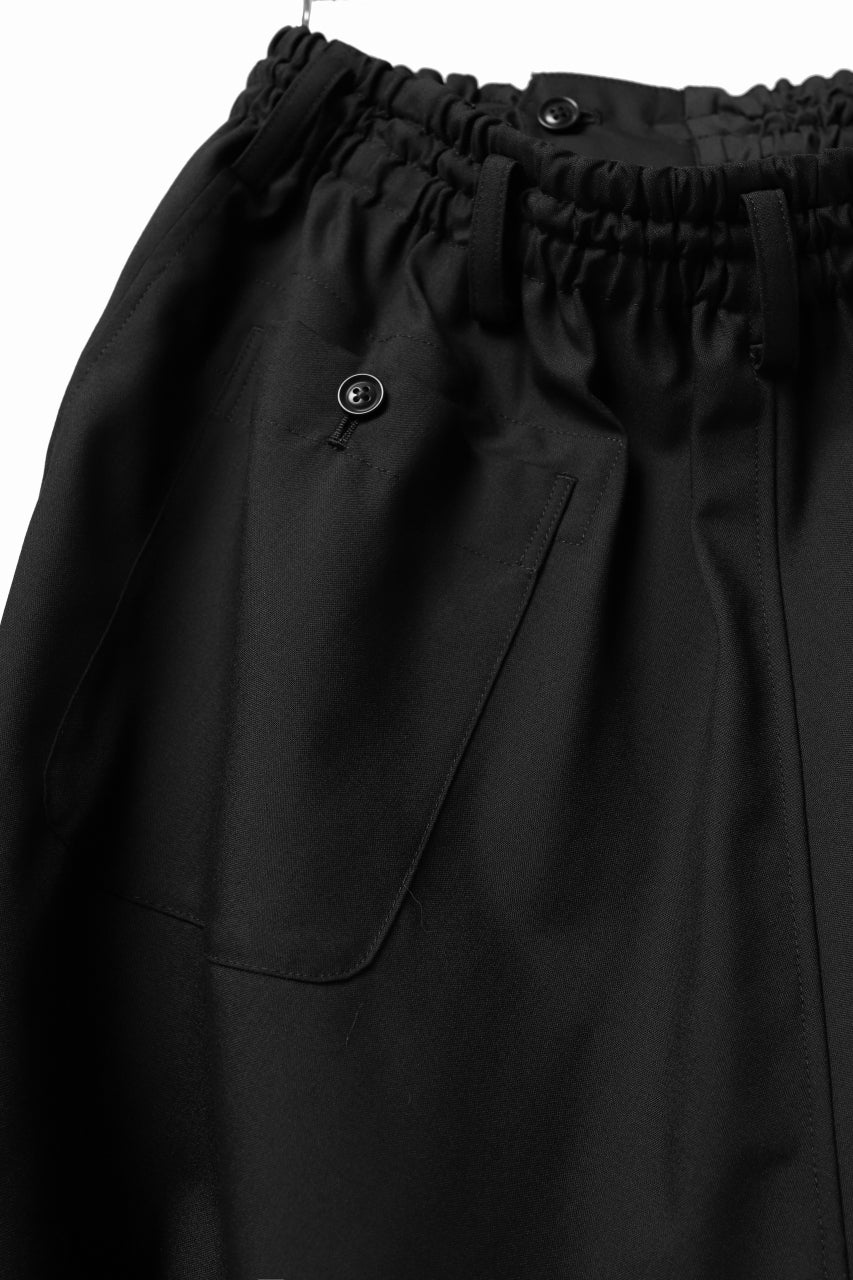 Y's BANG ON! No.9 SAROUEL WOOL TROPICAL PANTS (BLACK) - Image 22