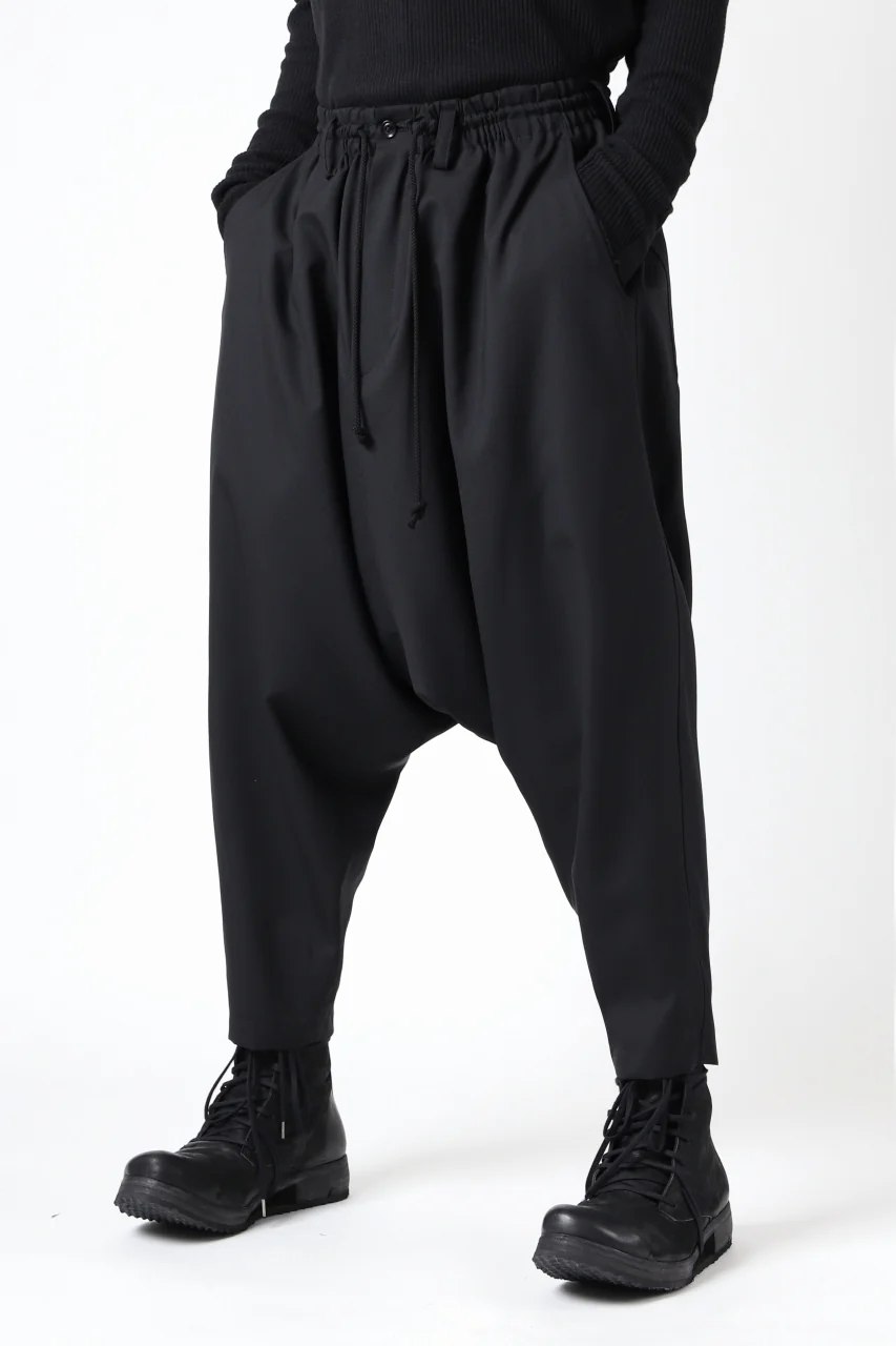 Y's BANG ON! No.9 SAROUEL WOOL TROPICAL PANTS (BLACK) - Image 5
