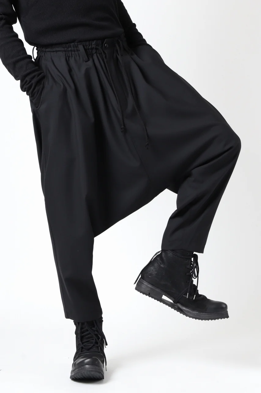 Y's BANG ON! No.9 SAROUEL WOOL TROPICAL PANTS (BLACK) - Image 6