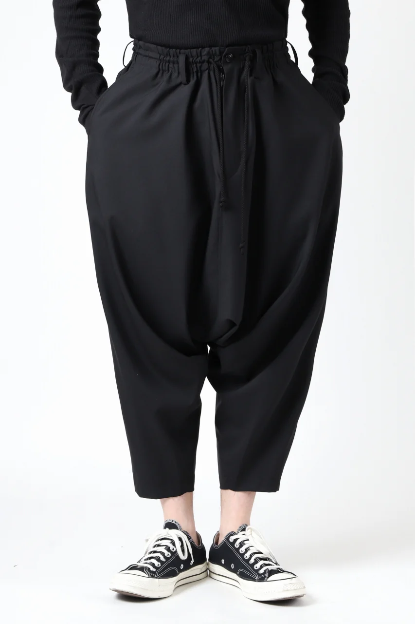 Y's BANG ON! No.9 SAROUEL WOOL TROPICAL PANTS (BLACK) - Image 8