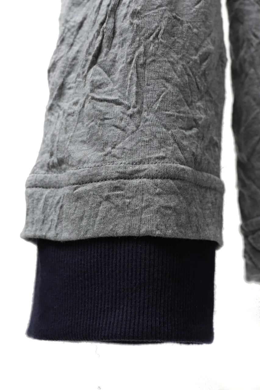 Y's BASIC LONG SLEEVE TEE / PLAIN STITCH WRINKLE (GREY) - Image 14
