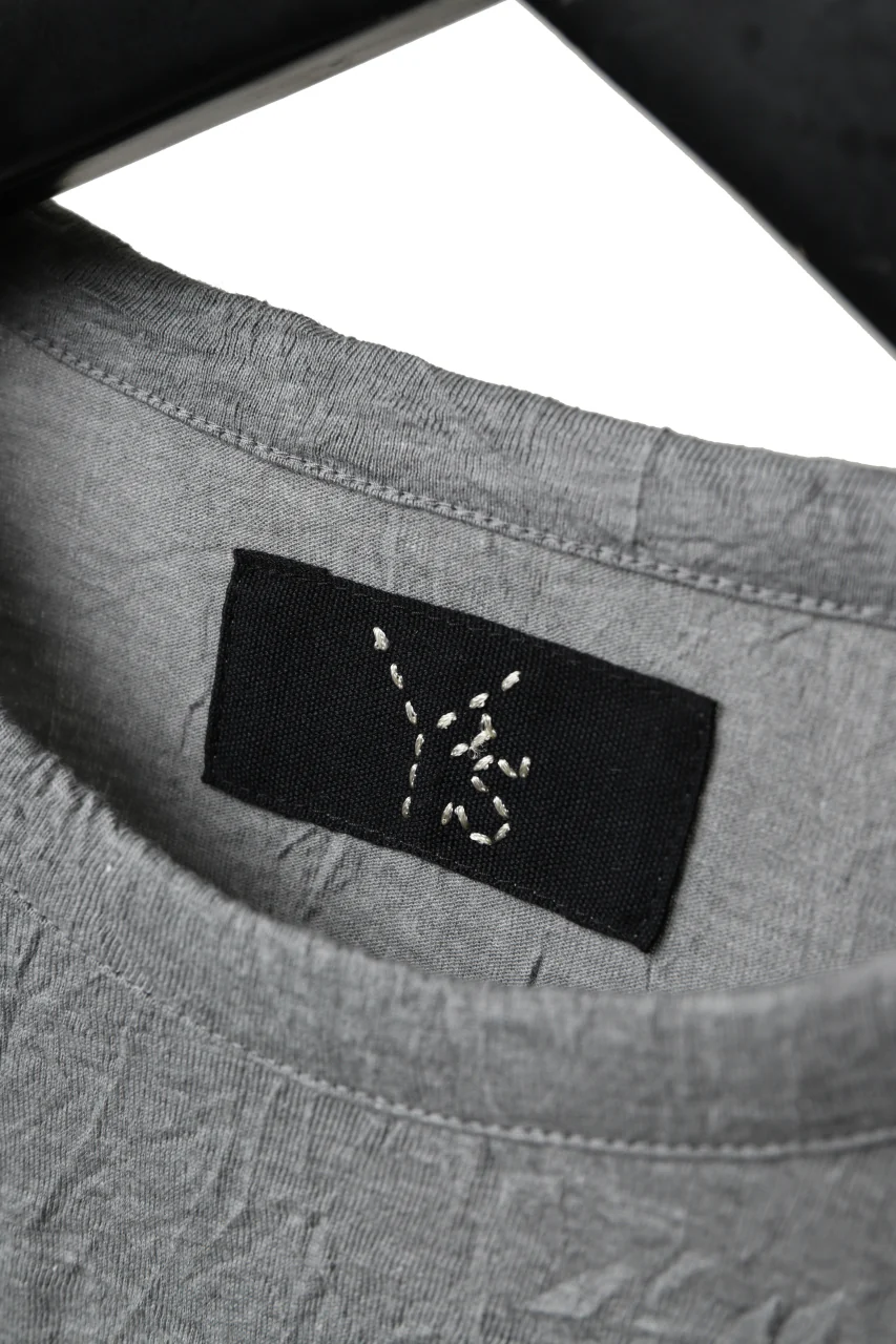 Y's BASIC LONG SLEEVE TEE / PLAIN STITCH WRINKLE (GREY) - Image 18