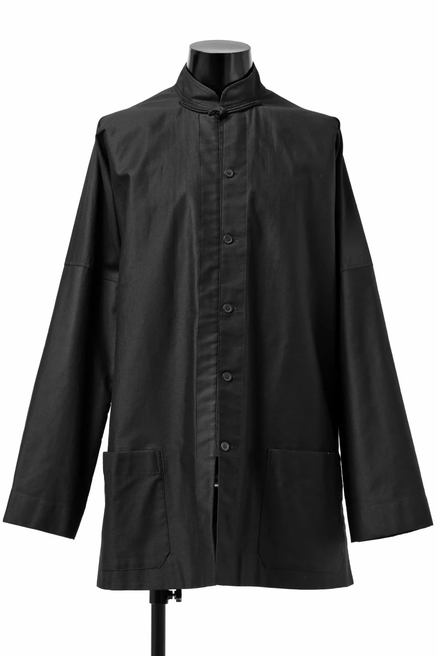 Y's CHINA SHIRT / COTTON TWILL (BLACK)