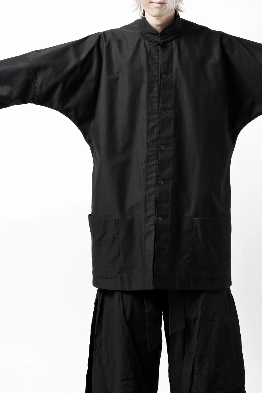Y's CHINA SHIRT / COTTON TWILL (BLACK) - Image 11