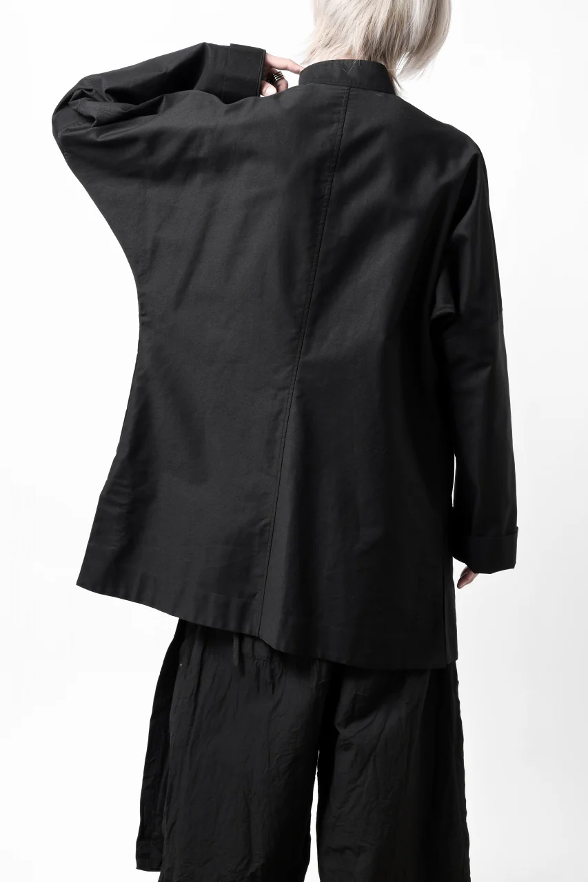 Y's CHINA SHIRT / COTTON TWILL (BLACK) - Image 15
