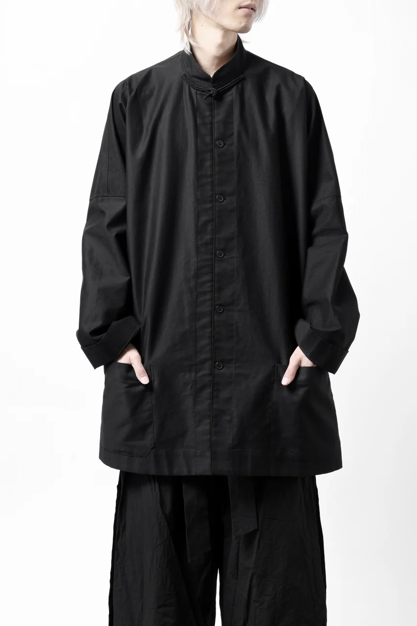 Y's CHINA SHIRT / COTTON TWILL (BLACK) - Image 6