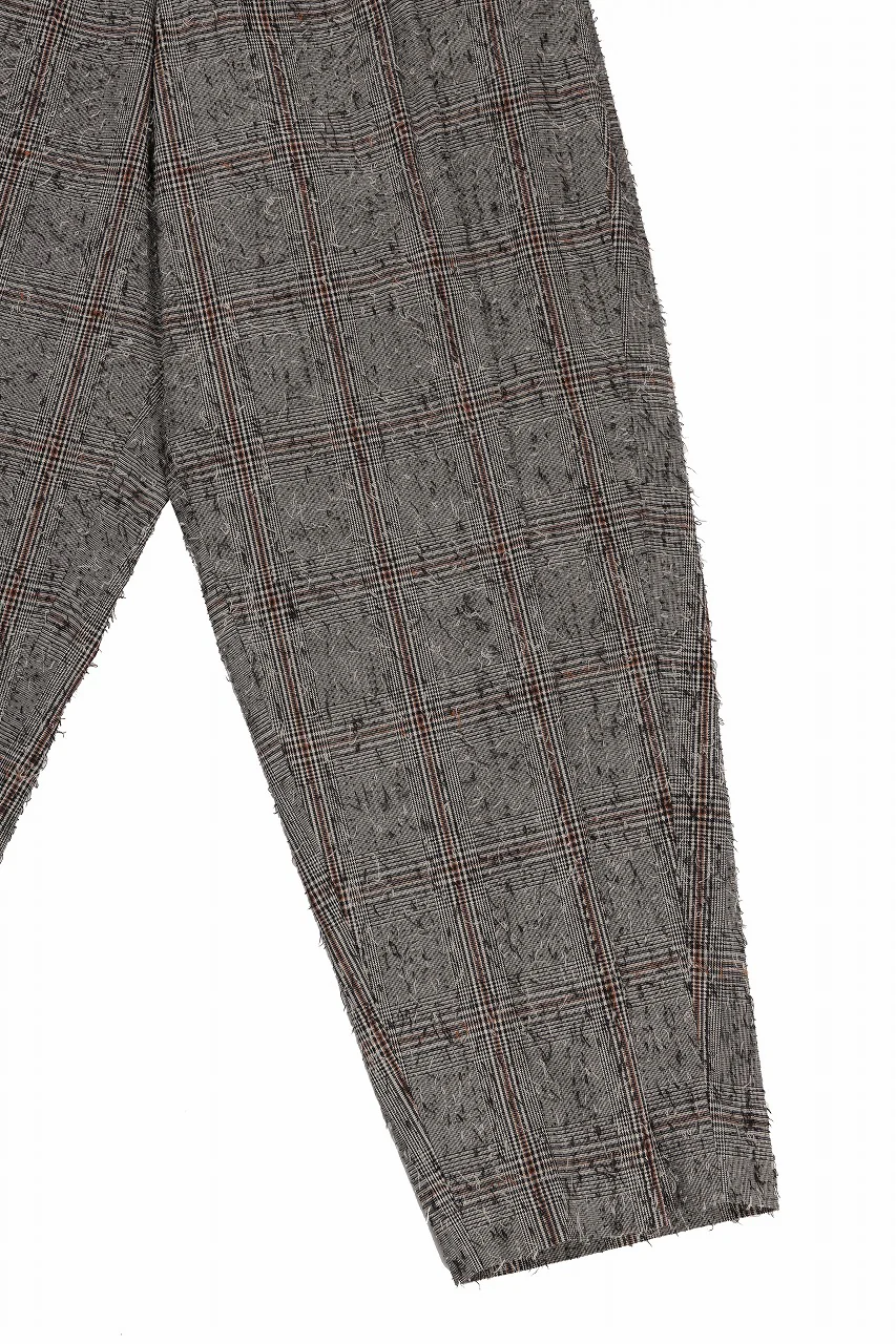 Y's DOUBLE TUCK WIDE PANTS / NEEDLE PUNCHED (BEIGE) - Image 4