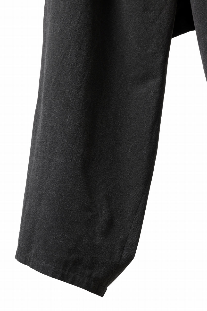 Y's for men 12TUCKS WIDE TAPERED PANTS / COTTON HEATHER PIGMENT WASH (GRAY) - Image 15