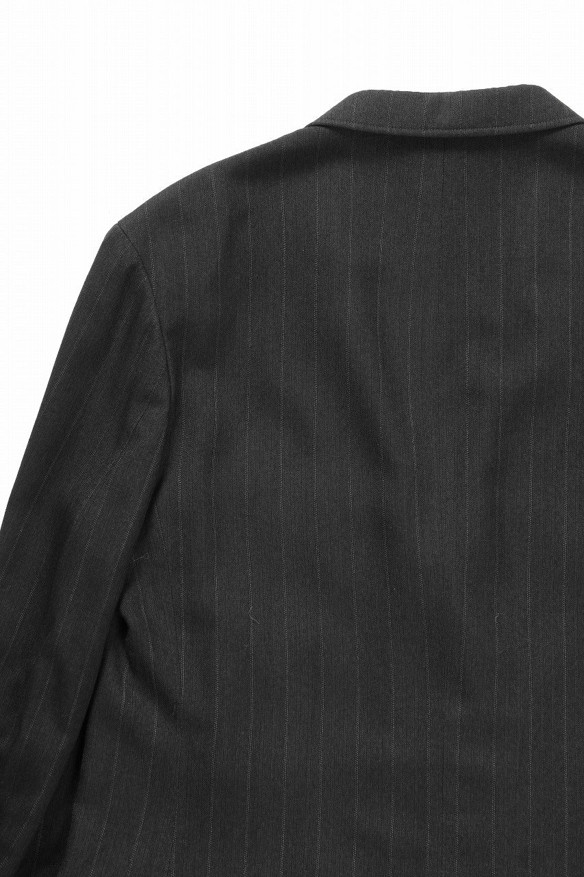 Y's for men 3 BUTTONS JACKET / RAYON HEATHER STRIPE (BLACK) - Image 11