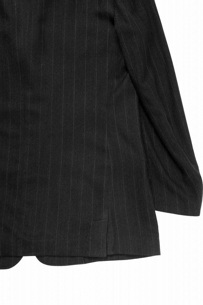 Y's for men 3 BUTTONS JACKET / RAYON HEATHER STRIPE (BLACK) - Image 12