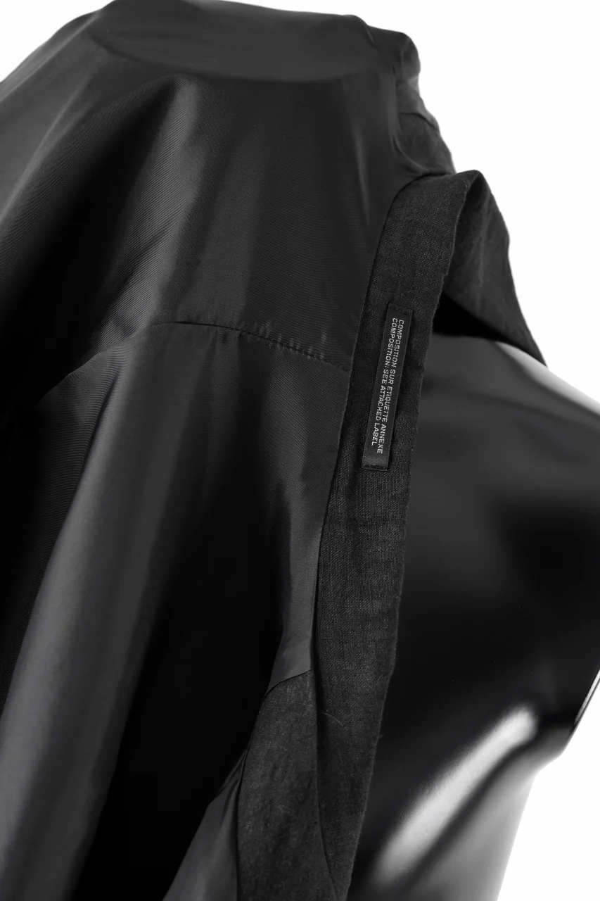 Y's for men 3 BUTTONS JACKET WITH DECORATIVE CLOTH / 40 LINEN (BLACK) - Image 19