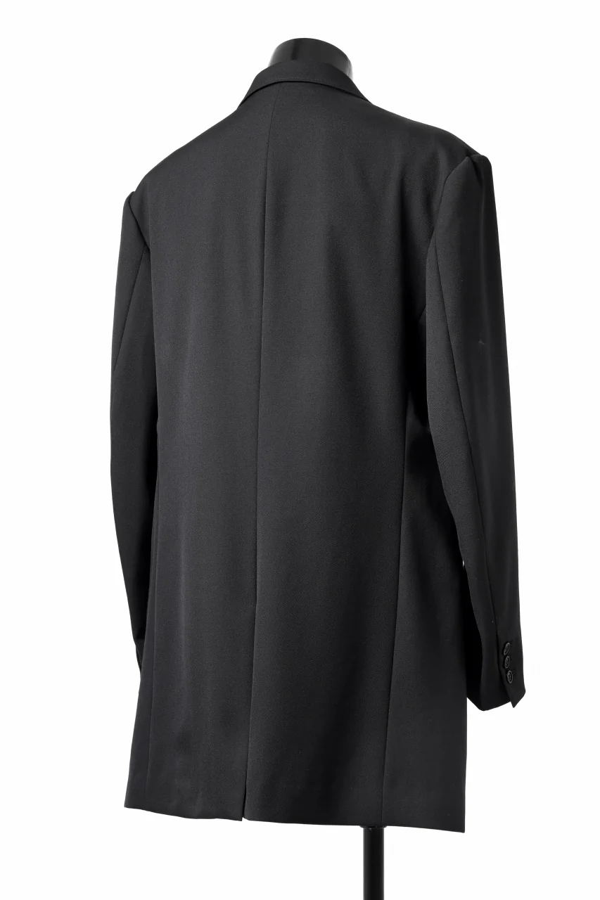 Y's for men 3BUTTONS TAILORED JACKET / CLASSIC WOOL GABADINE (BLACK) - Image 11