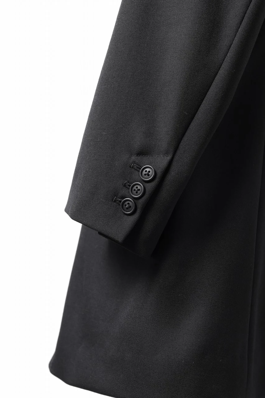Y's for men 3BUTTONS TAILORED JACKET / CLASSIC WOOL GABADINE (BLACK) - Image 19
