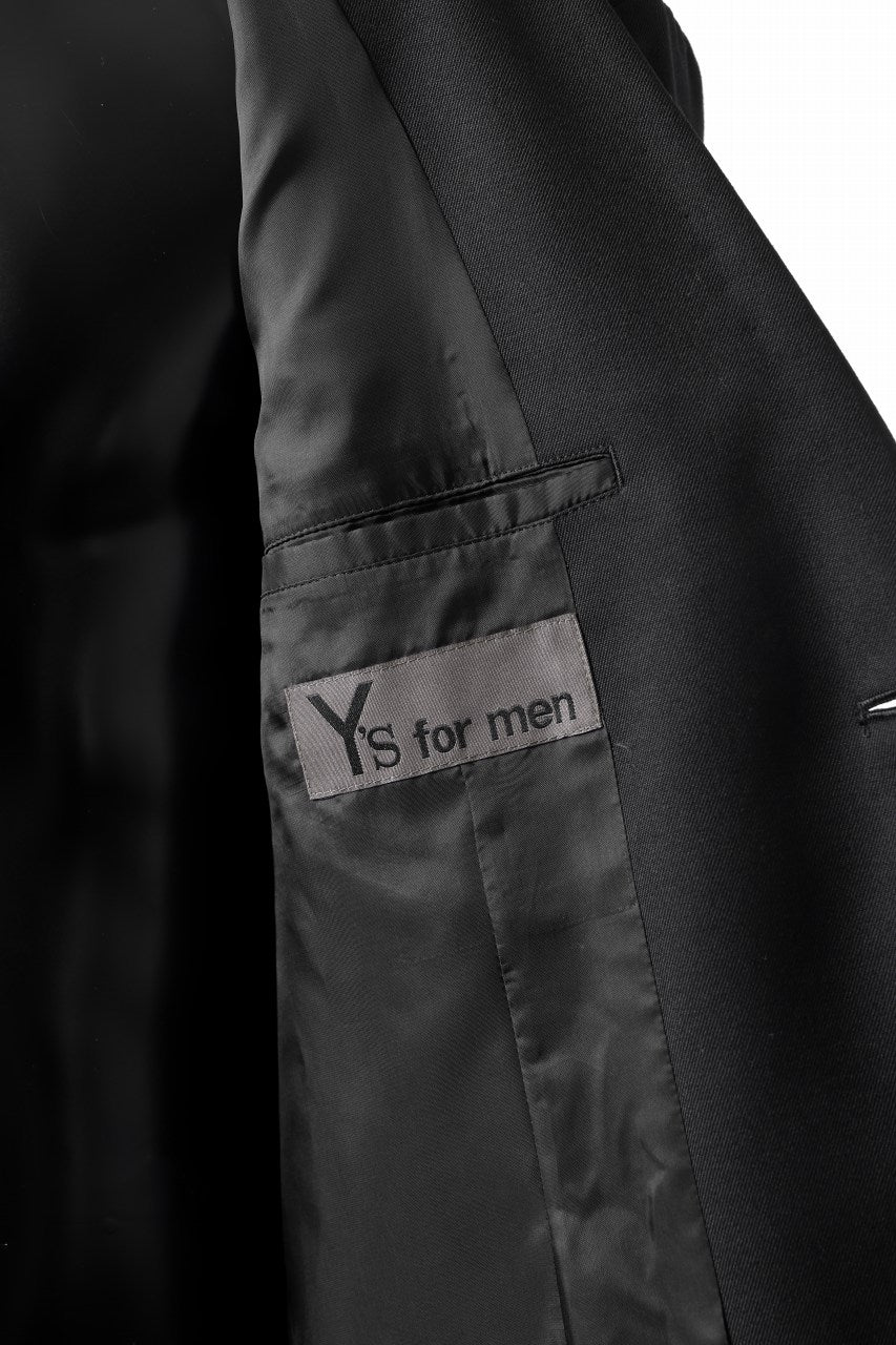 Y's for men 3BUTTONS TAILORED JACKET / CLASSIC WOOL GABADINE (BLACK) - Image 24
