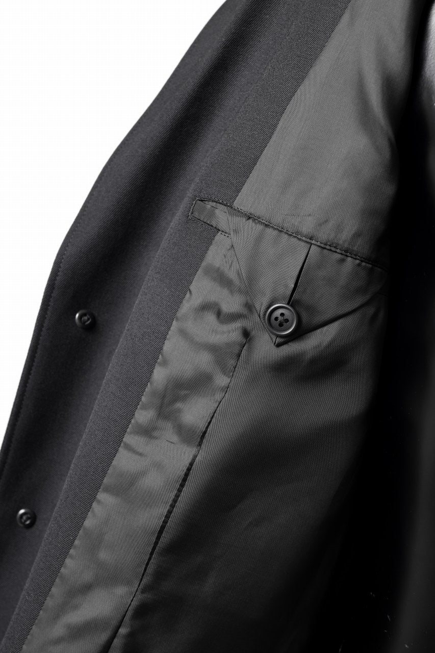 Y's for men 3BUTTONS TAILORED JACKET / CLASSIC WOOL GABADINE (BLACK) - Image 25