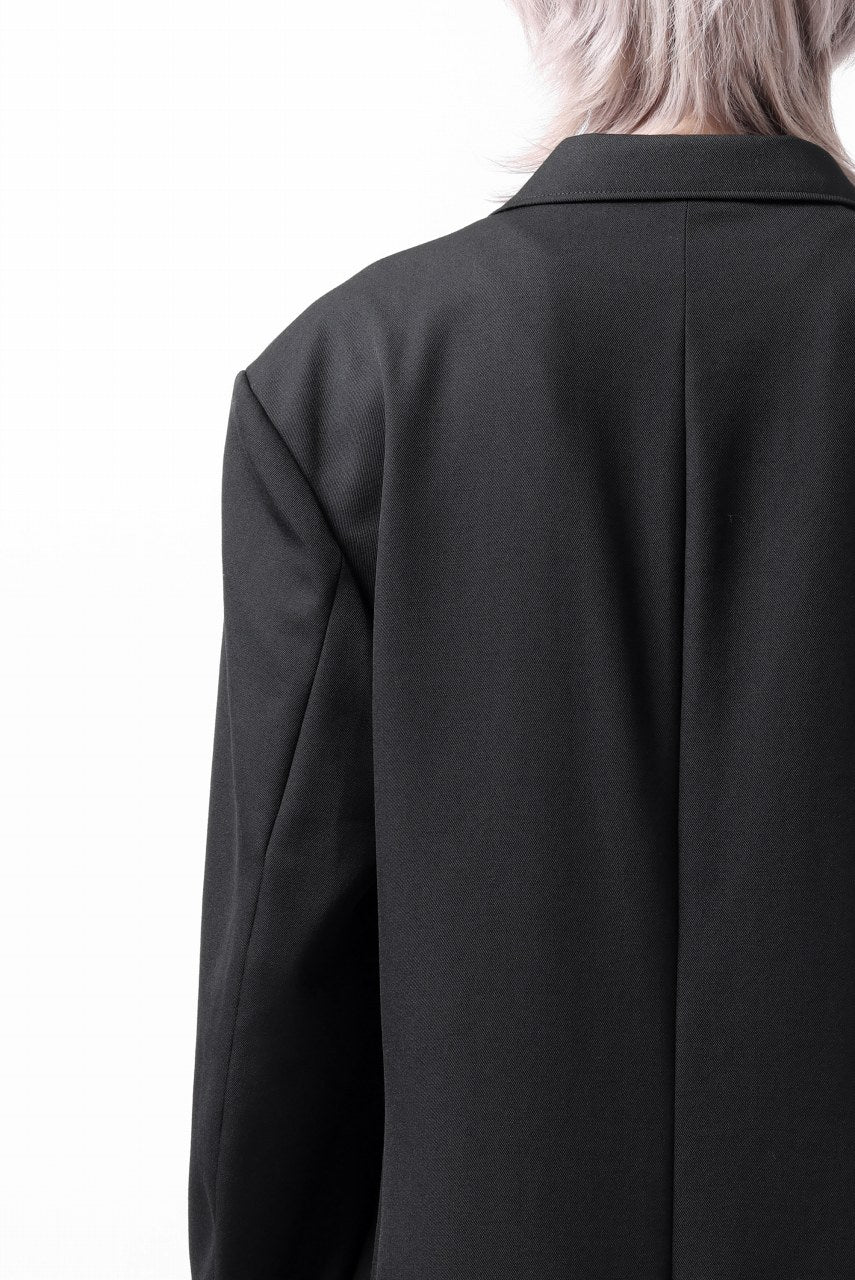Y's for men 3BUTTONS TAILORED JACKET / CLASSIC WOOL GABADINE (BLACK) - Image 35
