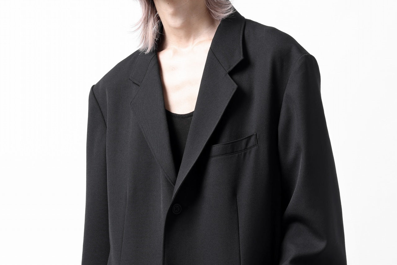 Y's for men 3BUTTONS TAILORED JACKET / CLASSIC WOOL GABADINE (BLACK) - Image 47