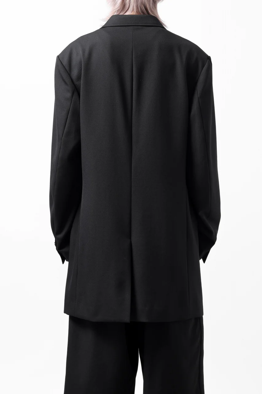 Y's for men 3BUTTONS TAILORED JACKET / CLASSIC WOOL GABADINE (BLACK) - Image 7