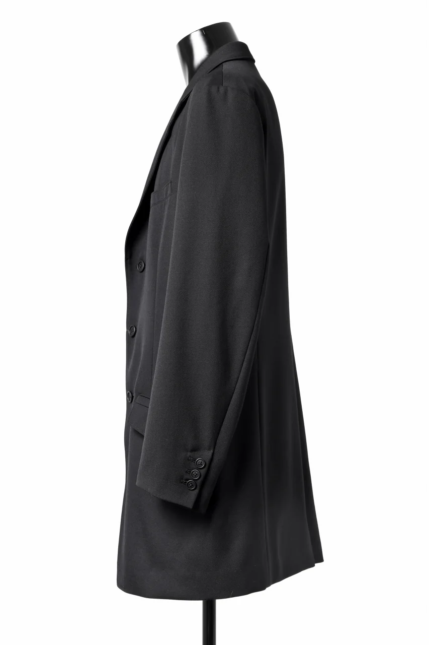 Y's for men 3BUTTONS TAILORED JACKET / CLASSIC WOOL GABADINE (BLACK) - Image 9