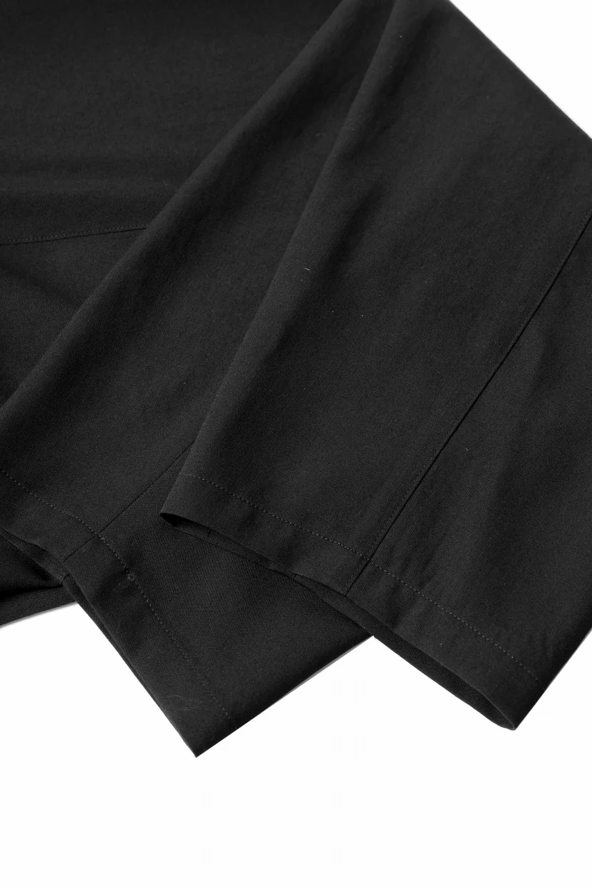 Y's for men BACK SIDE ZIPPER PANTS / WRINKLED GABARDINE (BLACK) - Image 27