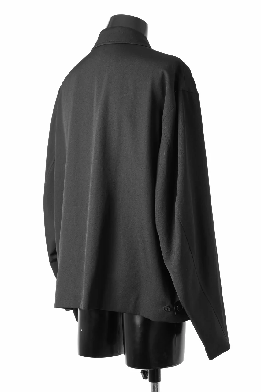 Y's for men CHEST FLAP BLOUSON / WRINKLED GABARDINE (BLACK) - Image 10