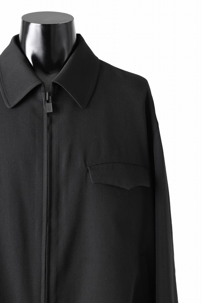 Y's for men CHEST FLAP BLOUSON / WRINKLED GABARDINE (BLACK) - Image 12