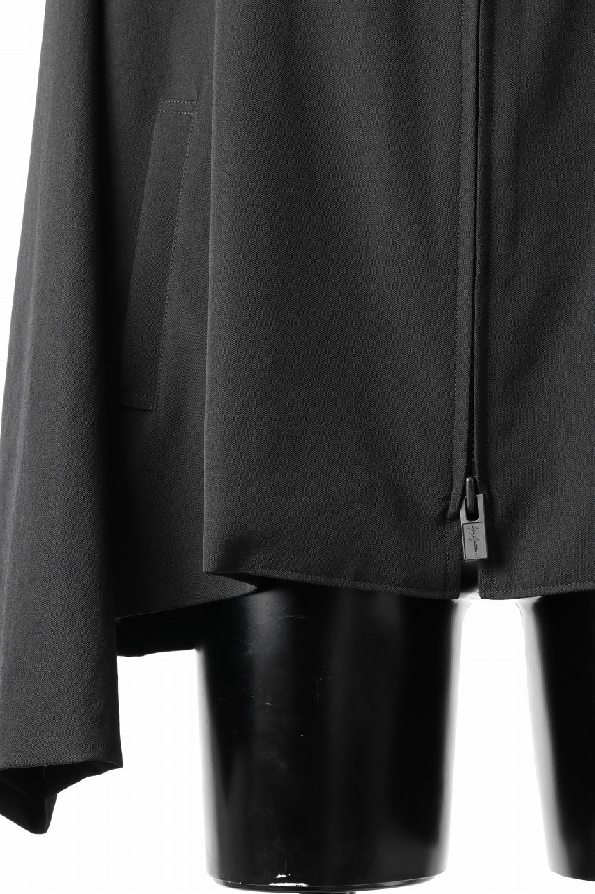 Y's for men CHEST FLAP BLOUSON / WRINKLED GABARDINE (BLACK) - Image 13