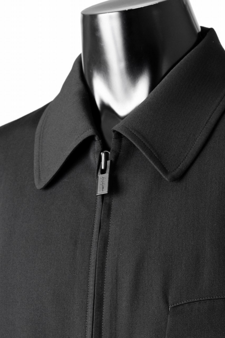 Y's for men CHEST FLAP BLOUSON / WRINKLED GABARDINE (BLACK) - Image 14