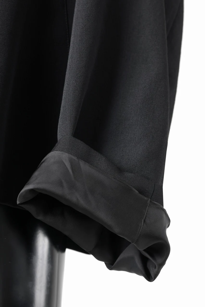 Y's for men CHEST FLAP BLOUSON / WRINKLED GABARDINE (BLACK) - Image 16