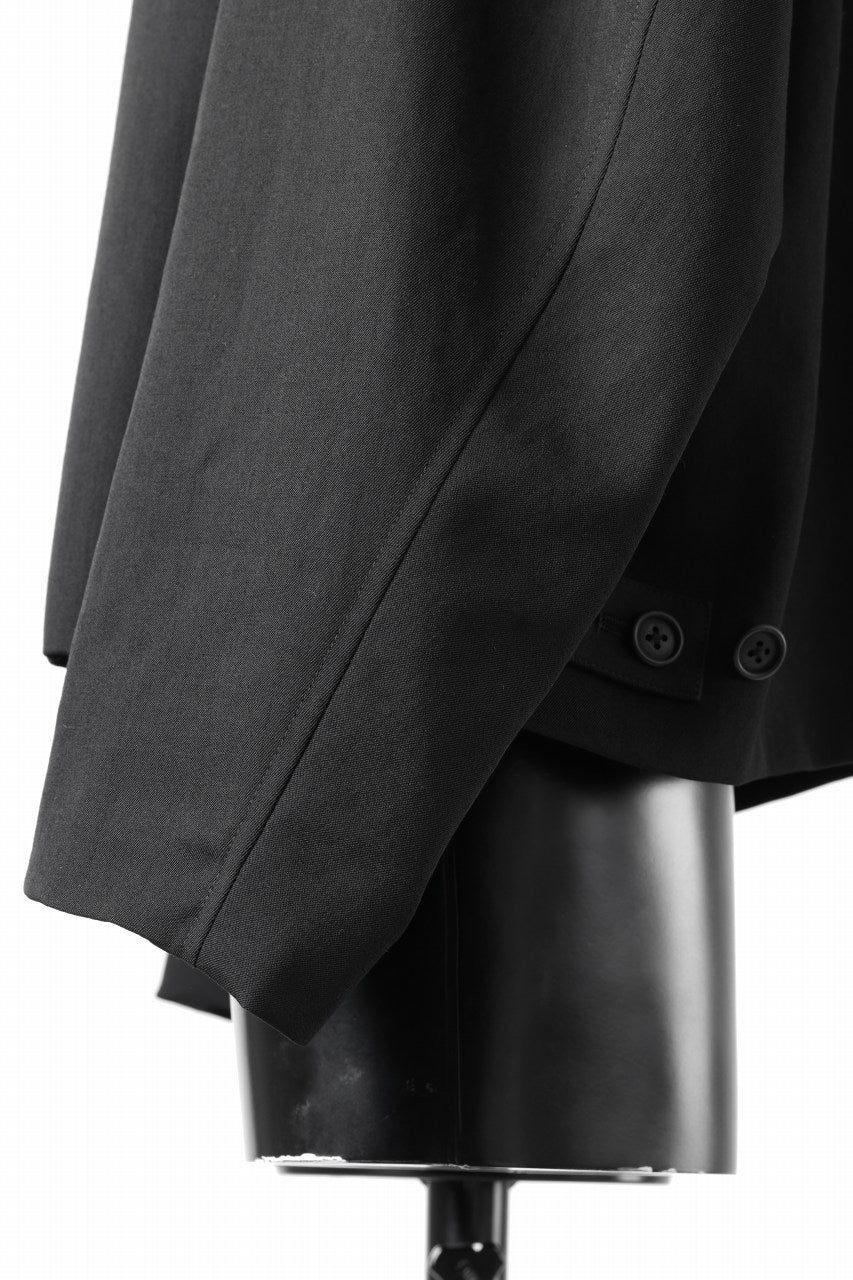 Y's for men CHEST FLAP BLOUSON / WRINKLED GABARDINE (BLACK) - Image 17