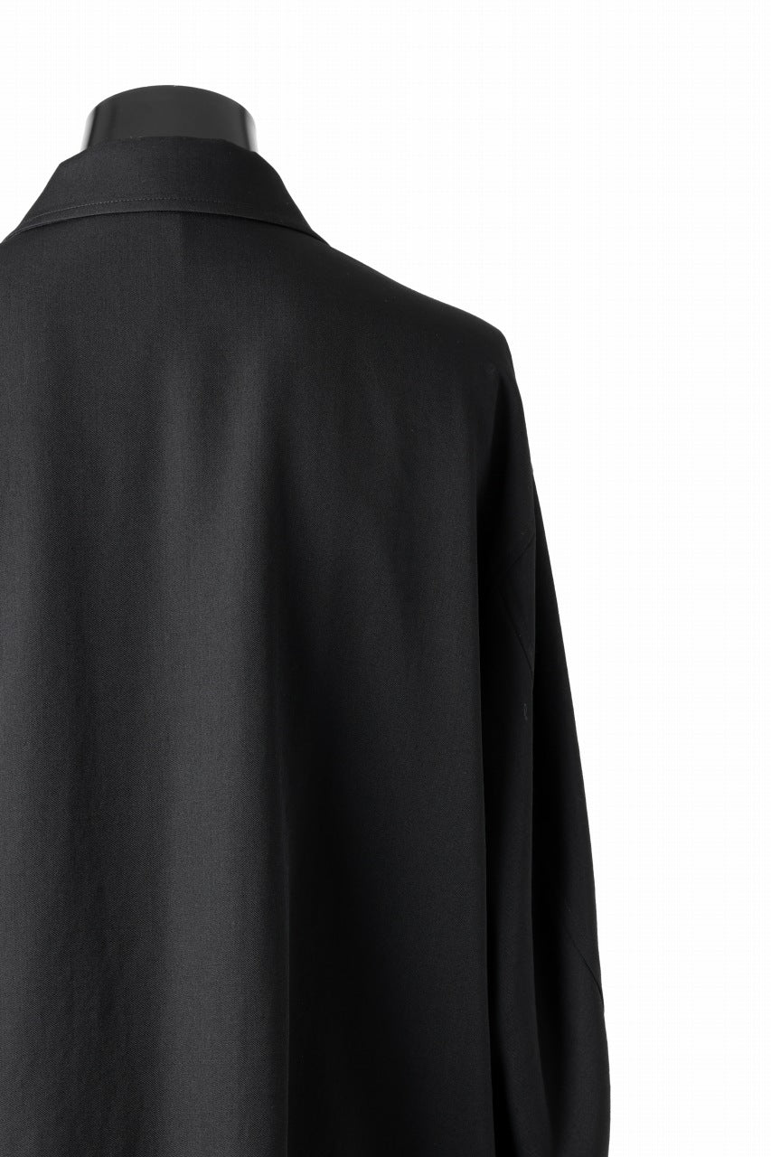 Y's for men CHEST FLAP BLOUSON / WRINKLED GABARDINE (BLACK) - Image 18