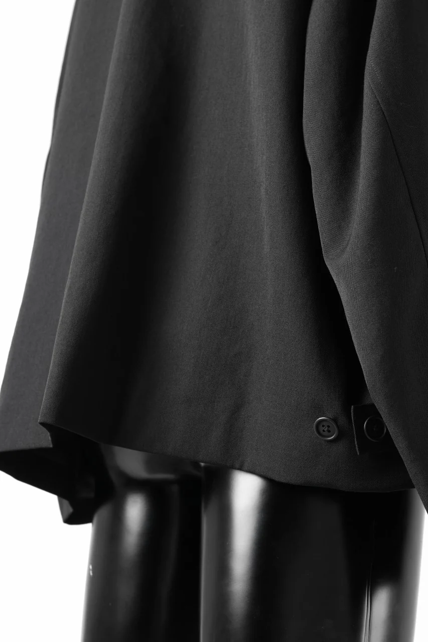Y's for men CHEST FLAP BLOUSON / WRINKLED GABARDINE (BLACK) - Image 19