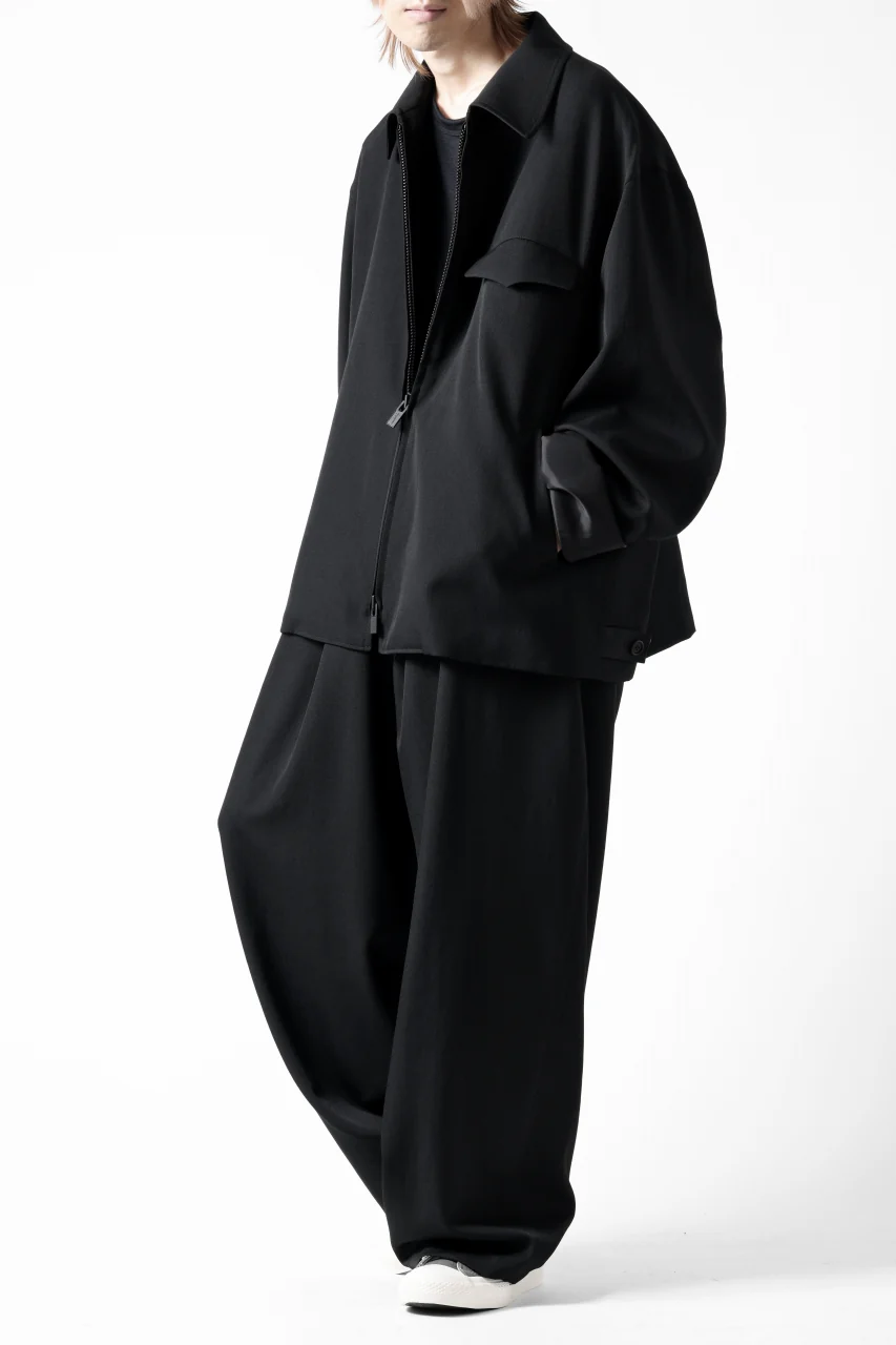 Y's for men CHEST FLAP BLOUSON / WRINKLED GABARDINE (BLACK) - Image 23