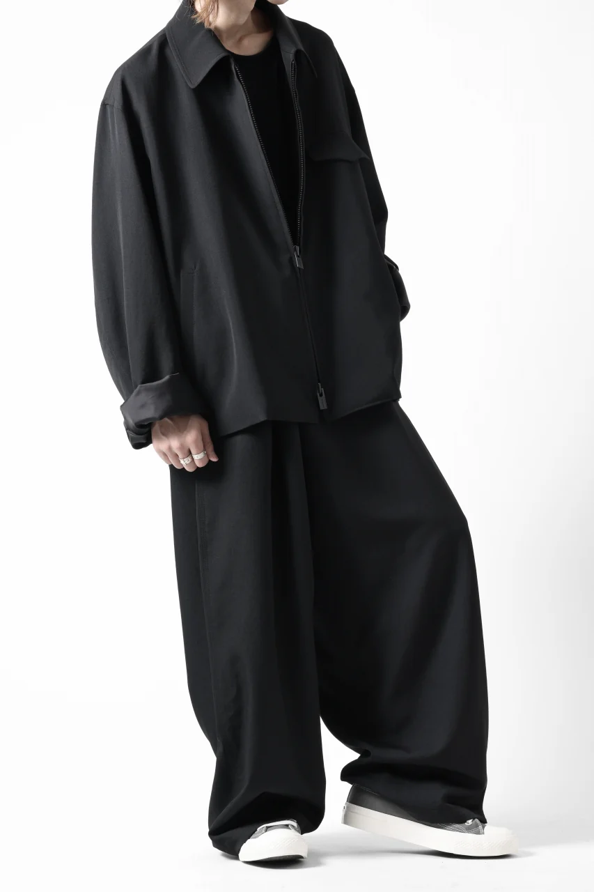 Y's for men CHEST FLAP BLOUSON / WRINKLED GABARDINE (BLACK) - Image 25