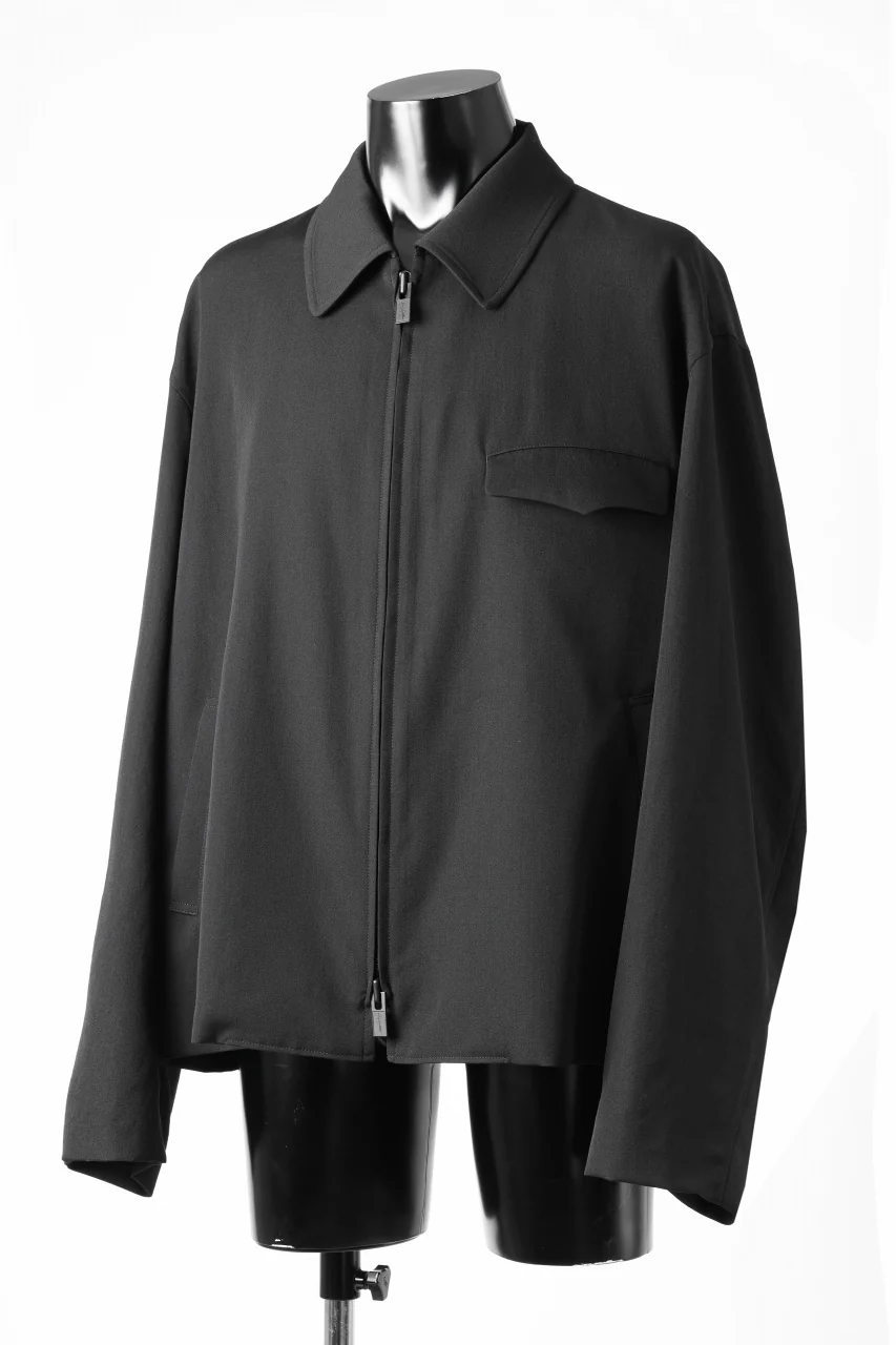 Y's for men CHEST FLAP BLOUSON / WRINKLED GABARDINE (BLACK) - Image 7