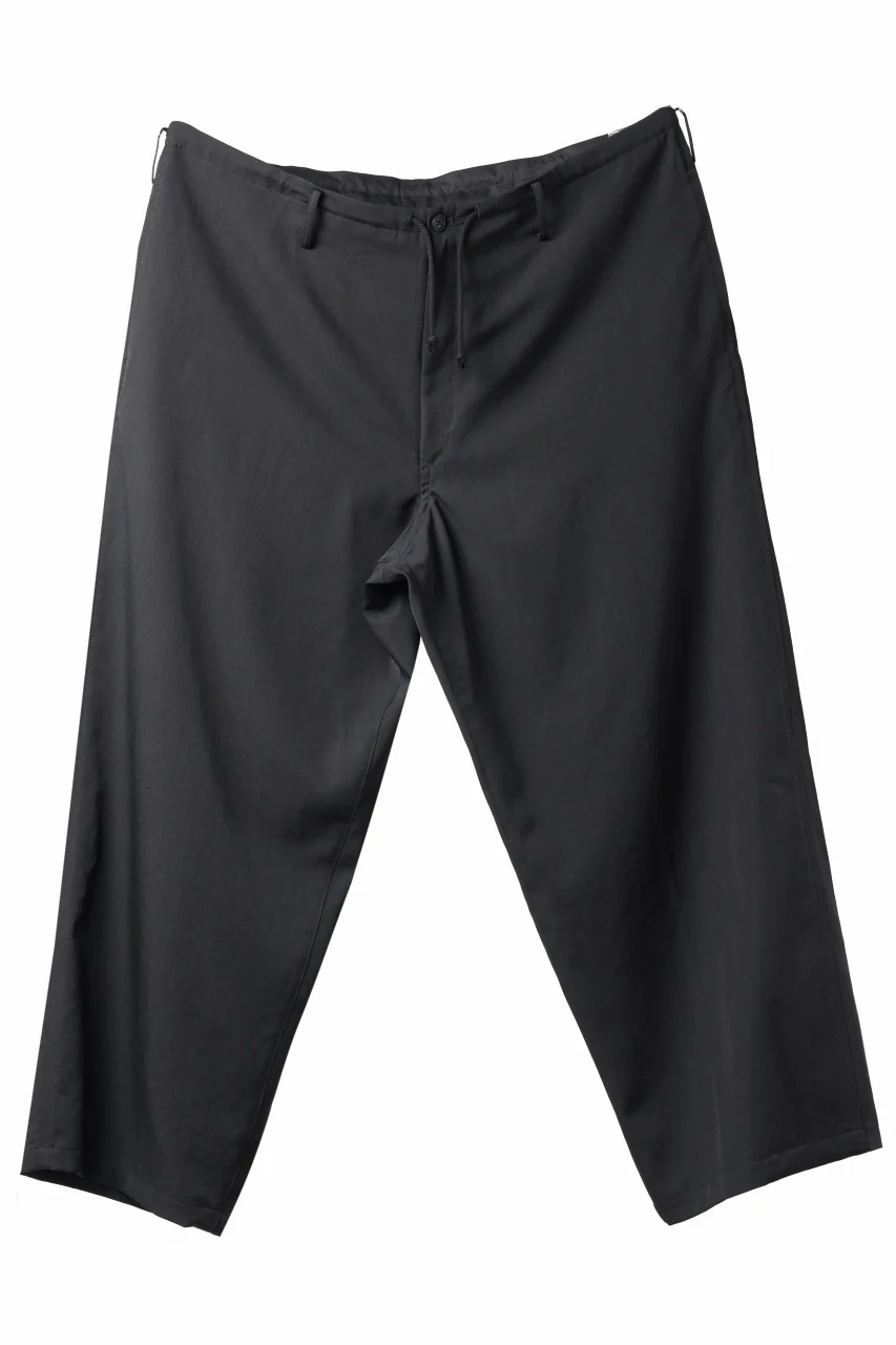 Y's for men CLASSIC STRING PANTS WITH 3-STITCH / WRINKLED GABARDINE (BLACK) - Image 14