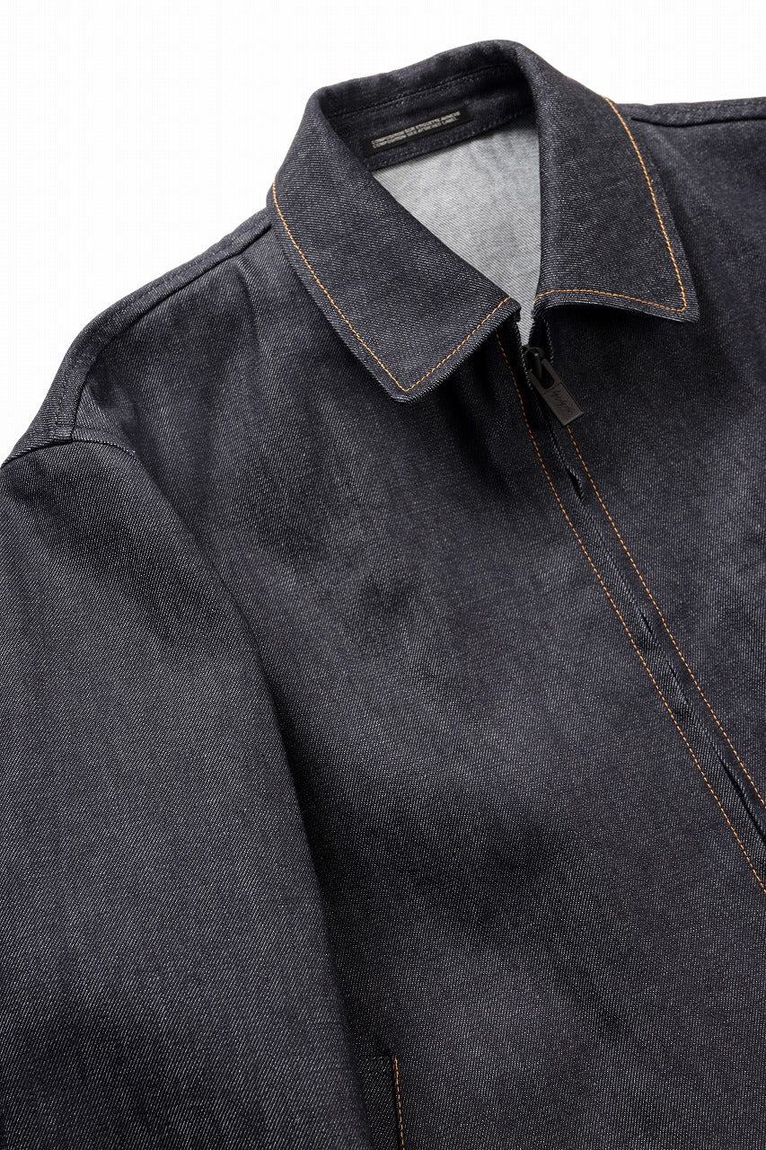 Y's for men COLLOR COMBI BLOUSON / 13oz UNEVEN YARN DENIM (BLUE) - Image 6