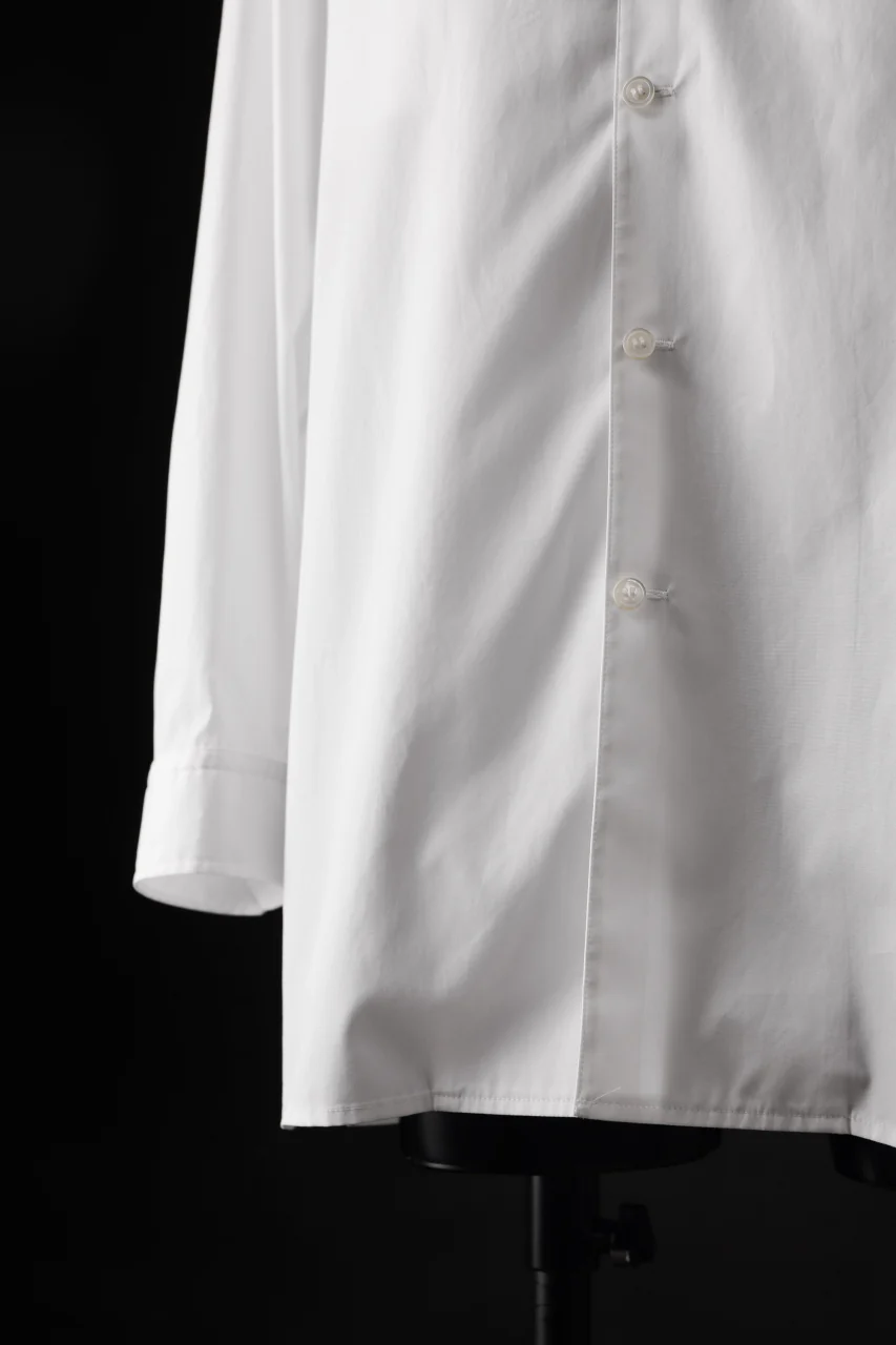 Y's for men CROSSED CHEST POCKET SHIRT / COTTON BROAD (WHITE) - Image 16