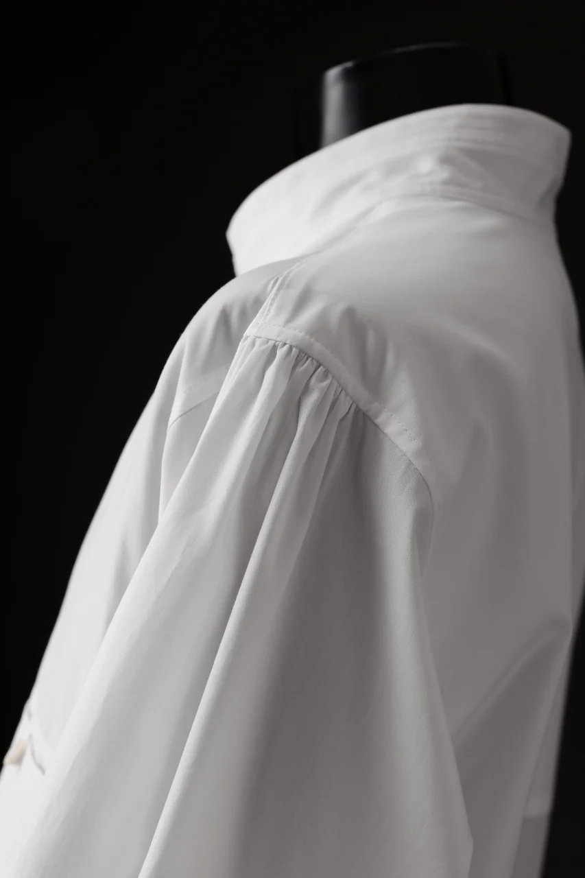Y's for men CROSSED CHEST POCKET SHIRT / COTTON BROAD (WHITE) - Image 19