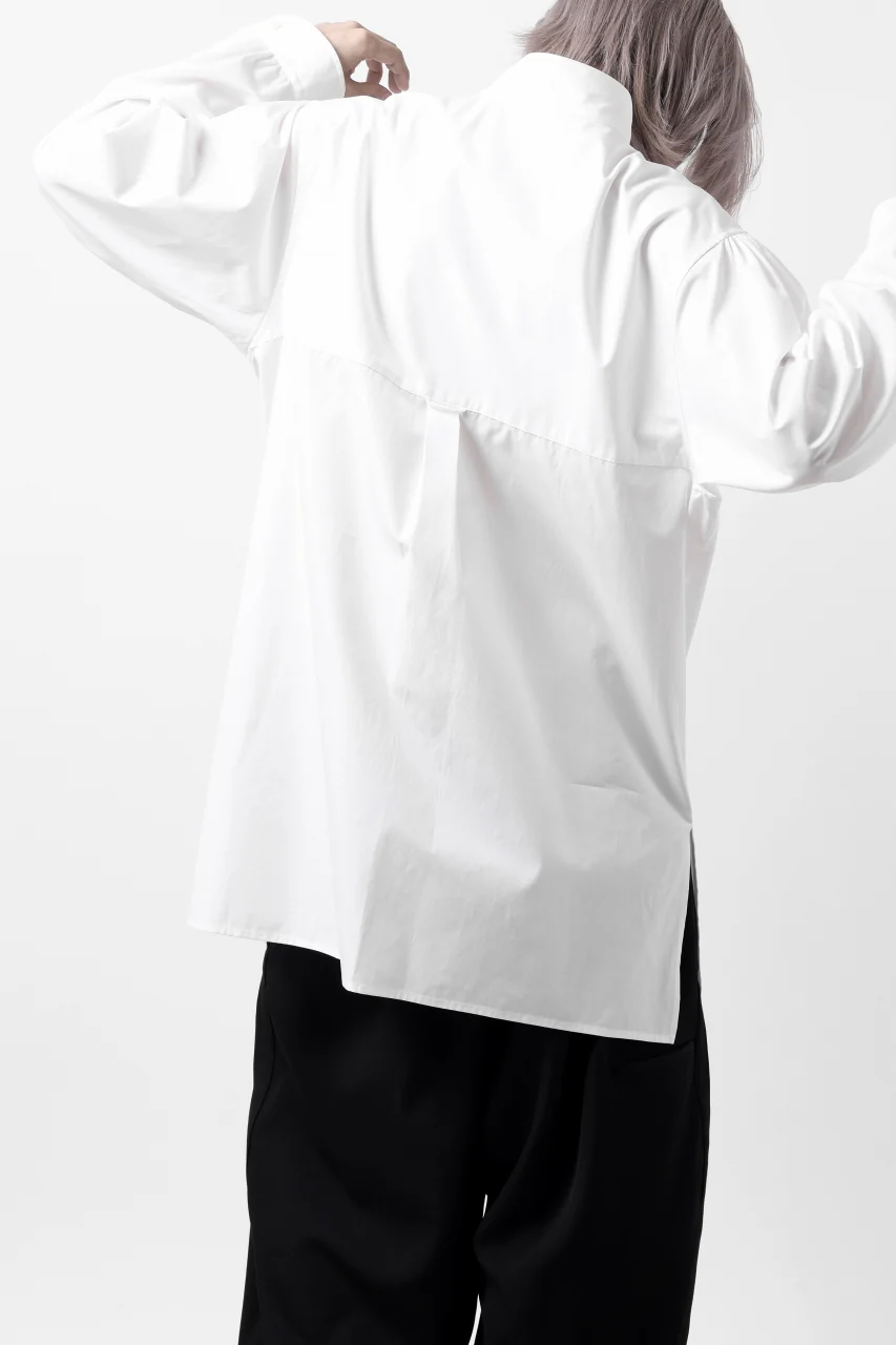 Y's for men CROSSED CHEST POCKET SHIRT / COTTON BROAD (WHITE) - Image 26