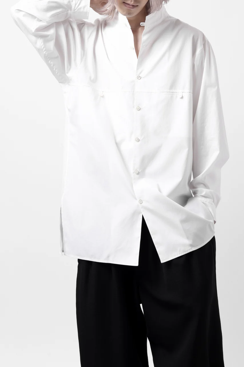 Y's for men CROSSED CHEST POCKET SHIRT / COTTON BROAD (WHITE) - Image 28
