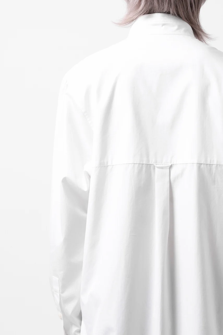 Y's for men CROSSED CHEST POCKET SHIRT / COTTON BROAD (WHITE) - Image 36