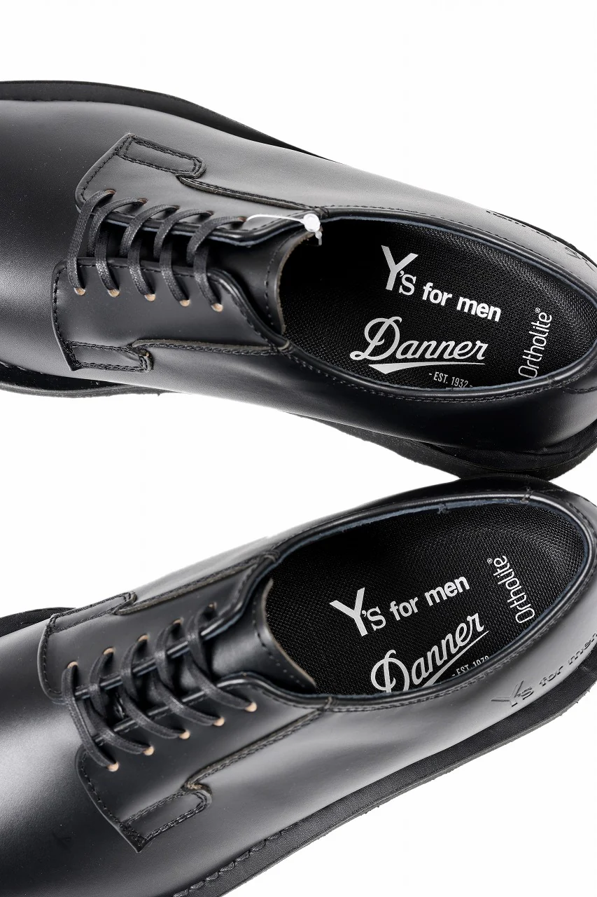 Y's × Danner POSTMAN SHOES / FULL GRAIN SMOTH (BLACK) - Image 18